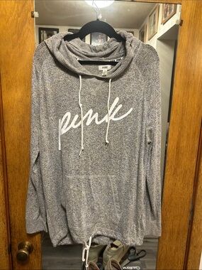 PINK Heather Gray Crewneck Sweatshirt
